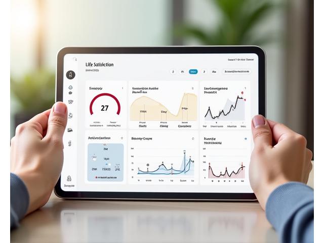 시간에 따른 삶의 만족도 변화를 보여주는 대시보드